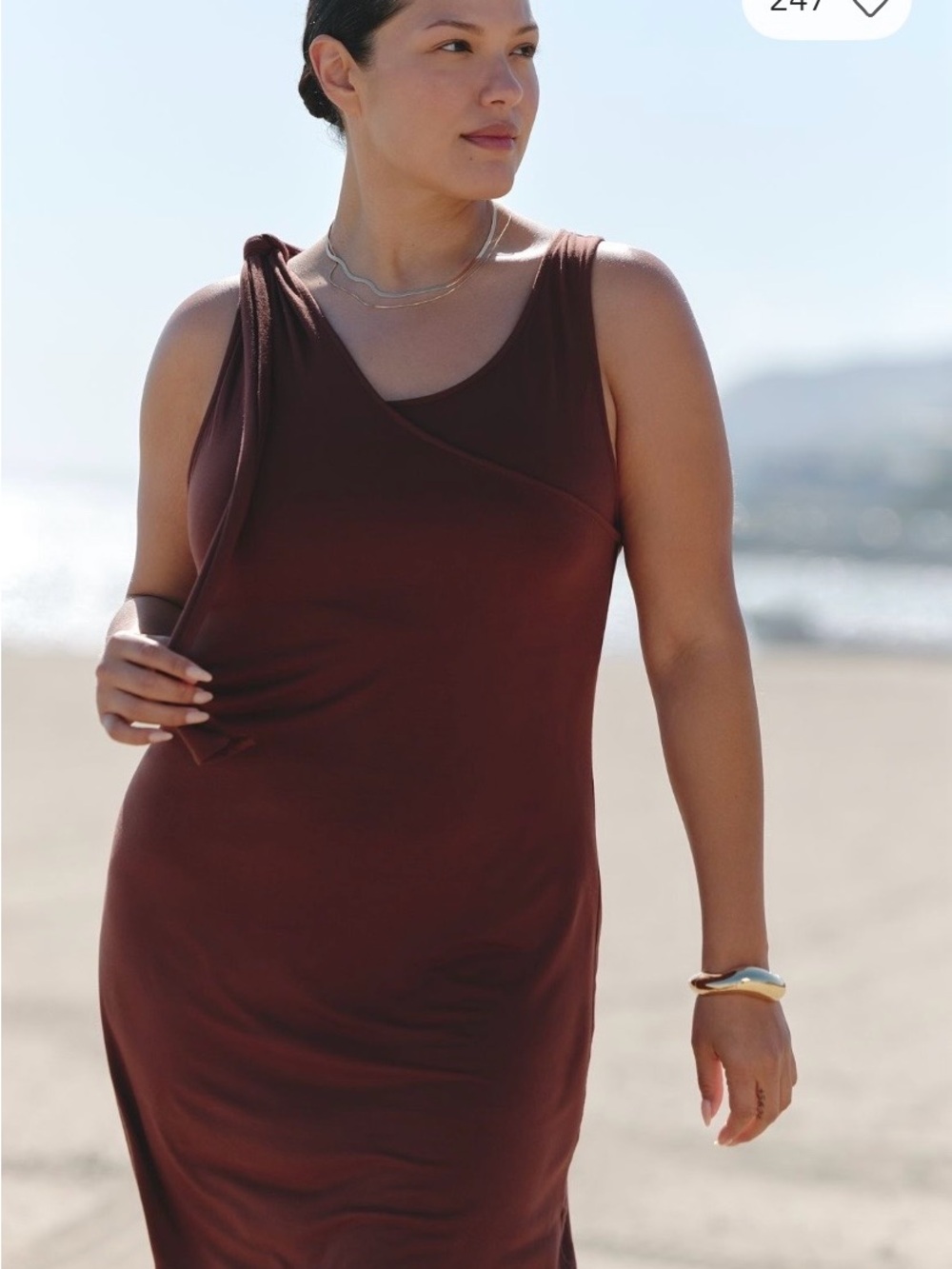 Anthropologie’s Celandine Brown Sleeveless Dress